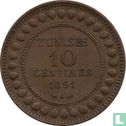 Tunesië 10 centimes 1891 (AH1308) - Afbeelding 1