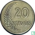 Peru 20 centavos 1943 (zonder S - type 1)