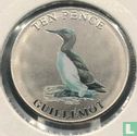 Guernsey 10 pence 2021 (gekleurd) "Guillemot" - Afbeelding 2