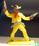 Cowboy mit 2 in die Luft schießenden Revolvern (gelb) - Bild 1