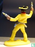Cowboy avec 2 revolvers tirant en l'air (jaune) - Image 2