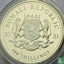 Somalie 100 shillings 2021 (non coloré) "Leopard" - Image 1