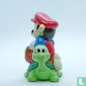 Super Mario op de rug van een schildpad - Afbeelding 1