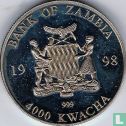 Zambia 4000 kwacha 1998 (PROOF) "Patrons of the ocean - Dolphins" - Image 1