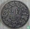 Zwitserland 2 francs 1862 - Afbeelding 1