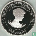 Barbade 5 dollars 1994 (BE) "Queen Elizabeth the Queen Mother" - Image 2
