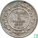 Tunesië 2 francs 1916 (AH1334) - Afbeelding 1