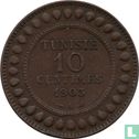 Tunesië 10 centimes 1903 (AH1321) - Afbeelding 1