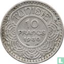 Tunesië 10 francs 1930 (AH1349) - Afbeelding 1