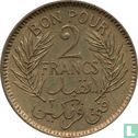 Tunesië 2 francs 1945 (AH1364) - Afbeelding 2