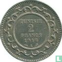 Tunesië 2 francs 1916 (AH1335) - Afbeelding 1