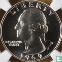 United States ¼ dollar 1969 (PROOF) - Image 1