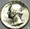 États-Unis ¼ dollar 1974 (sans lettre) - Image 1
