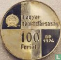 Hungary 100 forint 1974 (PROOF) "50th anniversary National Bank" - Image 1