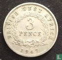 British West Africa 3 pence 1947 (H) - Image 1