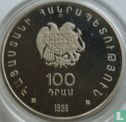 Arménie 100 dram 1996 (BE - cuivre-nickel) "32nd Chess Olympiad in Yerevan - Logo" - Image 1