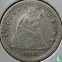 Verenigde Staten ¼ dollar 1888 (S) - Afbeelding 1