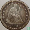 Vereinigte Staaten ¼ Dollar 1861 (ohne Buchstabe) - Bild 1
