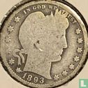 Verenigde Staten ¼ dollar 1893 (zonder letter) - Afbeelding 1