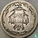 États-Unis 1 dime 1875 (CC dans la couronne) - Image 2