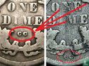 United States 1 dime 1875 (CC in wreath) - Image 3