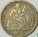 United States 1 dime 1875 (CC under wreath) - Image 1