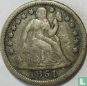 Vereinigte Staaten 1 Dime 1851 (ohne Buchstabe) - Bild 1