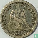 United States 1 dime 1847 - Image 1