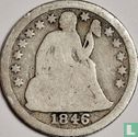 United States 1 dime 1846 - Image 1