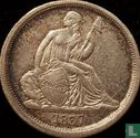 États-Unis 1 dime 1837 (Seated Liberty - grande date) - Image 1