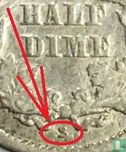 États-Unis ½ dime 1863 (S) - Image 3