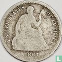 United States ½ dime 1863 (without letter) - Image 1