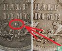 États-Unis ½ dime 1872 (S dans la couronne) - Image 3