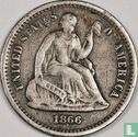 États-Unis ½ dime 1866 (S) - Image 1