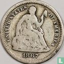 United States ½ dime 1867 (S) - Image 1
