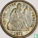 États-Unis ½ dime 1871 (sans lettre) - Image 1