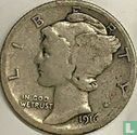 États-Unis 1 dime 1916 (Mercury dime - S) - Image 1