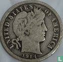 United States 1 dime 1914 (D) - Image 1