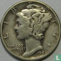 United States 1 dime 1945 (D) - Image 1