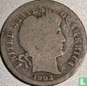 United States 1 dime 1903 (S) - Image 1