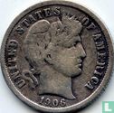 États-Unis 1 dime 1906 (D) - Image 1
