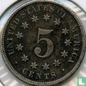 United States 5 cents 1872 - Image 2