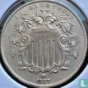 United States 5 cents 1867 (type 2) - Image 1