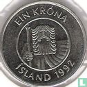 IJsland 1 króna 1992 - Afbeelding 1