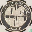 IJsland 1000 krónur 1974 (PROOF) "1100th anniversary First settlement" - Afbeelding 2