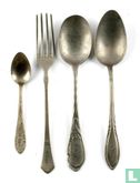 4 ss silverware spoons & fork - Afbeelding 1