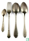 4 ss silverware spoons & fork - Image 2