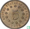 Verenigde Staten 5 cents 1873 (large 3 over small 3) - Afbeelding 2