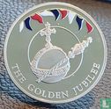 Falklandeilanden 50 pence 2002 (PROOF - zilver - gekleurd) "50th anniversary Accession of Queen Elizabeth II - Orb and Sceptre" - Afbeelding 2