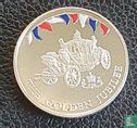 Falklandinseln 50 Pence 2002 (PP - Silber - gefärbt) "50th anniversary Accession of Queen Elizabeth II - Coronation coach" - Bild 2
